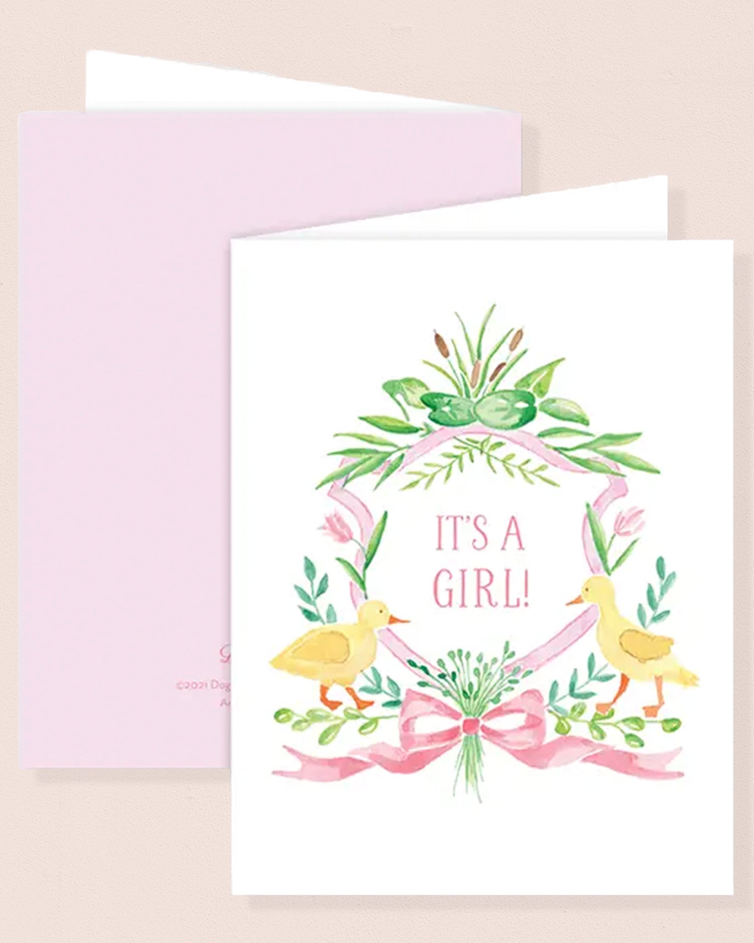 It's a Girl Ducklings Card